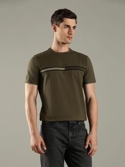 Tommy Hilfiger - Olive Embroidered Logo Regular Fit Cotton T-Shirt