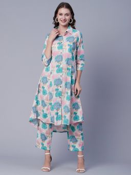 FASHOR - Printed Kurta with Pants - Multi (Set of 2)