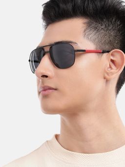 Carlton London - Gold with Polarised Lens Foldover Square Sunglasses (CLSM424)