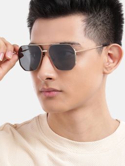 Carlton London - Rose Gold Toned with Polarised Lens Square Sunglasses (CLSM428)