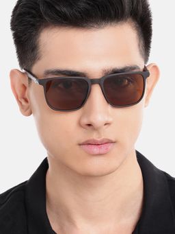 Carlton London - Brown Toned with Brown Polarised Lens Wayfarer Sunglasses (CLSM487)