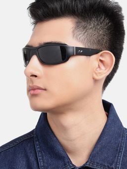 Carlton London - Black with Polarised Lens Sports Sunglasses (CLSM490)