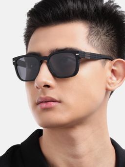 Carlton London - Black with Polarised Lens Square Sunglasses (CLSM495)