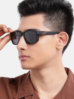 Carlton London - Black with Polarised Lens Wayfarer Sunglasses (CLSM503)