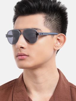 Carlton London - Grey Toned with Polarised Lens Aviator Sunglasses (CLSM507)