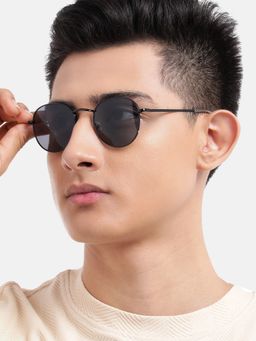 Carlton London - Black Toned with Uv Protected Lens Round Sunglasses (CLSU420)