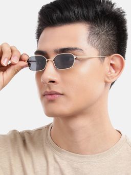 Carlton London - Gold Toned with Uv Protected Lens Rectangle Sunglasses (CLSU421)