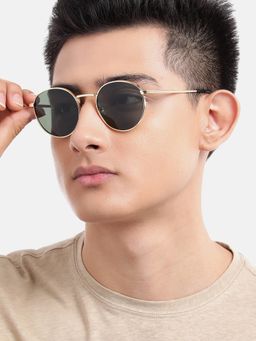 Carlton London - Gold Toned with Uv Protected Lens Round Sunglasses (CLSU423)