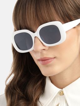 Carlton London - White Toned with Uv Protected Lens Oversized Sunglasses (CLSW403)