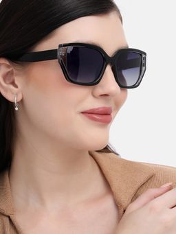 Carlton London - Black Toned with Polarised Lens Oversized Sunglasses (CLSW458)