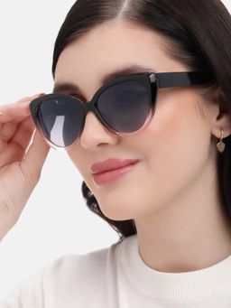 Carlton London - Black Toned with Polarised Cat Eye Sunglasses (CLSW460)