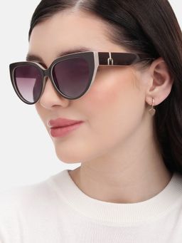 Carlton London - Brown Toned with Polarised Lens Cat Eye Sunglasses (CLSW467)