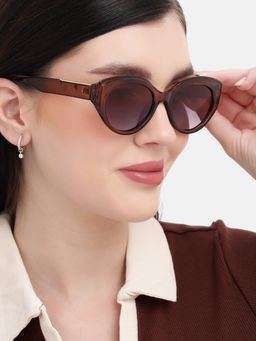 Carlton London - Brown with Polarised Lens Cat Eye Sunglasses (CLSW470)