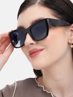 Carlton London - Black Toned with Polarises Lens Oversized Sunglasses (CLSW471)