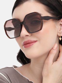 Carlton London - Brown Toned with Lens Polarised Oversized Sunglasses (CLSW476)