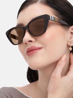 Carlton London - Brown Toned with Polarised Lens Cat Eye Sunglasses (CLSW478)