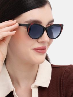 Carlton London - Black Toned with Polarised Lens Cat Eye Sunglasses (CLSW480)