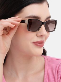 Carlton London - Brown Toned with Polarised Lens Rectangle Sunglasses (CLSW482)