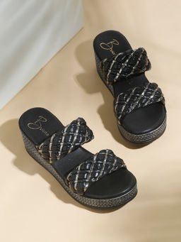 Bruno Manetti - Women Slip On Casual Wedges Black