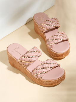 Bruno Manetti - Women Slip On Casual Wedges Peach