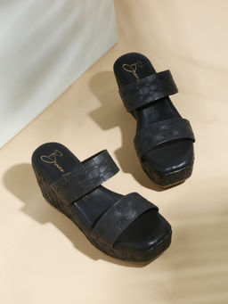 Bruno Manetti - Women Slip On Casual Sandals Black