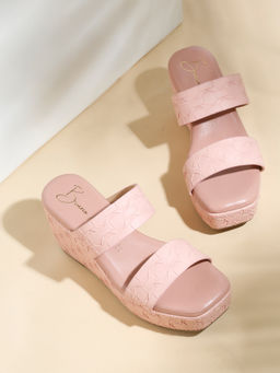 Bruno Manetti - Women Slip On Casual Sandals Peach