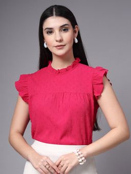 Style Quotient - Women Pink Textured Top
