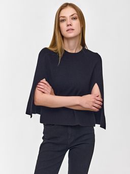 Cover Story - Women Black Crew Neck Top