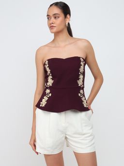 Cover Story - Women Purple Floral Top