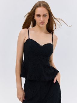 Cover Story - Women Black Lace Top