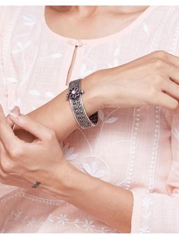 Fabindia - Women Purple Silver Openable Bangle