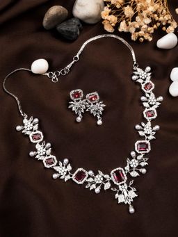 STILEADDA - Women Statement Red Ad Jewellery Set