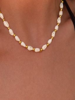 AQUASTREET - Women 18K Gold Plated White Shell Beaded Necklace