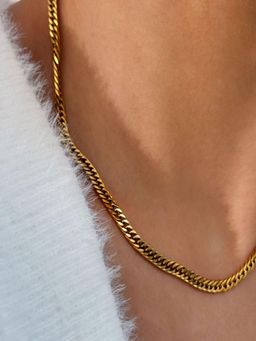 AQUASTREET - Women 18K Gold Plated Cuban Chain