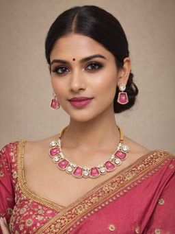 Odette - Women Multi-Color Alloy Stone Jewellery Set