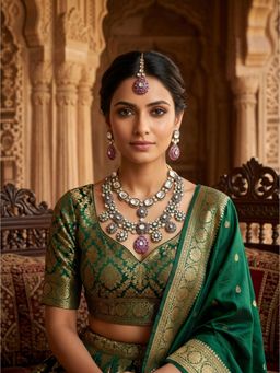 Odette - Women Multi-Color Alloy Stone Jewellery Set