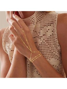 Stol'N - Women Gold Alloy Chain Finger Bracelet