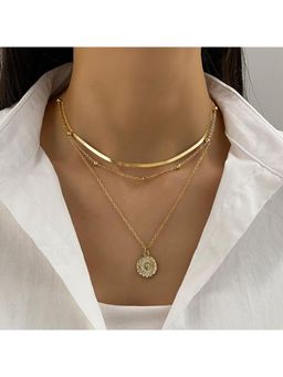 Stol'N - Women Gold Alloy Round Multi-Layer Necklace