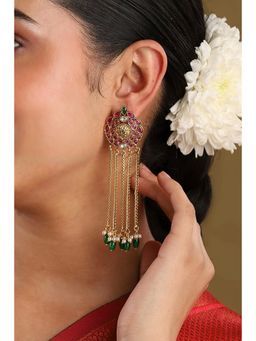 Biba - Women Multi-Color Brass Danglers Earrings