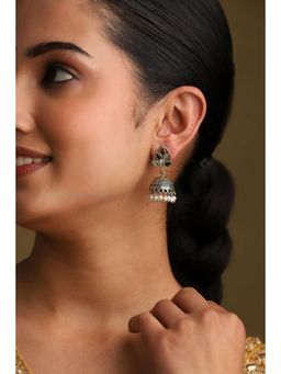 Biba - Women Multi-Color Multi Brass Jhumka Earrings