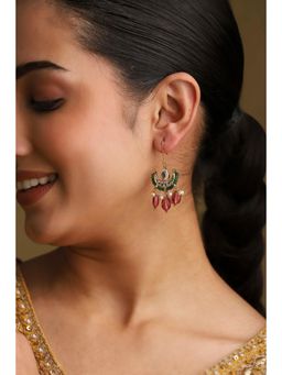 Biba - Women Multi-Color Brass Danglers Earrings