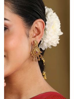 Biba - Women Red Brass Danglers Earrings