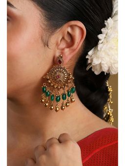 Biba - Women Multi-Color Brass Danglers Earrings