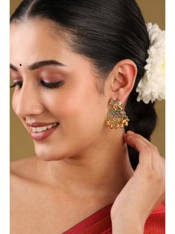 Biba - Women Multi-Color Brass Danglers Earrings