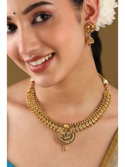 Biba - Women Multi-Color Gold Brass Jewellery Set