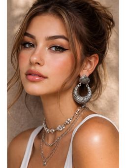 Niska - Women Dusk Silver Drop Earrings