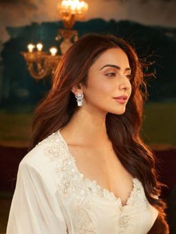 Accessher - Women White Silver-Tone Butterfly Square Crystal Drop Earrings