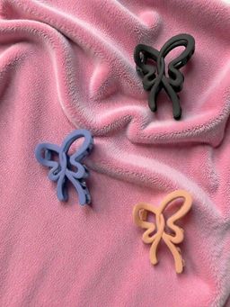 Accessher - Women Multi-Color Matte Butterfly Hair Claw Clips (Pack of 3)