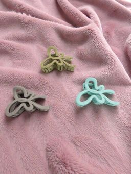 Accessher - Women Multi-Color Matte Butterfly Hair Claw Clips (Pack of 3)