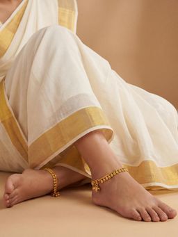 Kalakrith Milano - Women Suraj Mukhi Gold Anklets (Pack of 2)